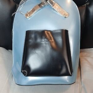 Blue and Black Men's Backpack